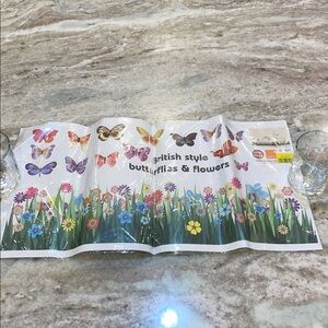 NEW Walplus spring colorful butterflies grass wall stickers